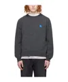 Ader Error Crew Neck Long Sleeve Sweater In Black