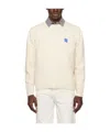 Ader Error Off-white Dropped Shoulder Sweater In White