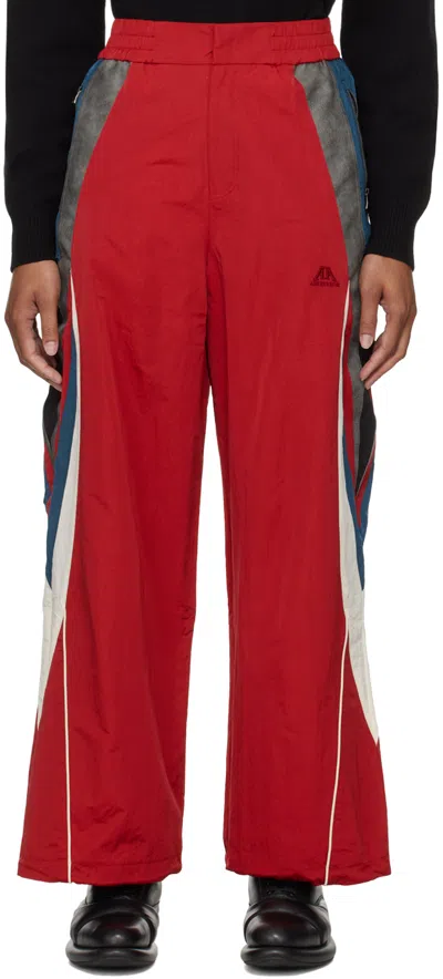 Ader Error Red Milos Track Pants