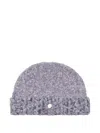 Ader Error Ribbed-knit Beanie Hat In Purple