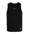Ader Error Round-collar Embroidered Vest In Black