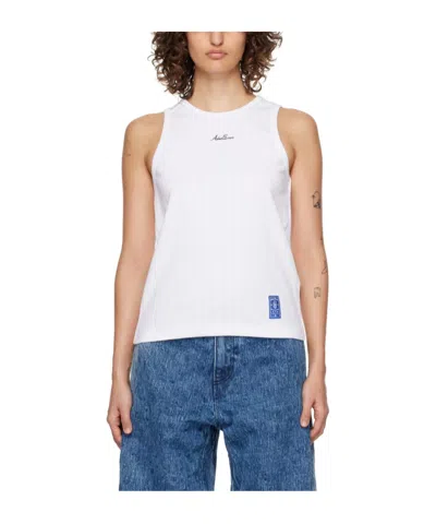 Ader Error Round-collar Embroidered Vest In White