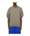 Ader Error Taupe Patch Sweatshirt In Green