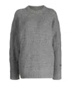 Ader Error Seltic Knitted Long-sleeved Sweater In Gray