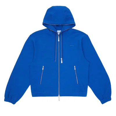 Pre-owned Ader Error Semi-oversized Fit Zip Hoodie 'blue' | Men's Size S