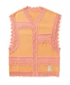 Ader Error Sevra V Collar Knitted Vest In Pink