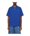 Ader Error Short-sleeved Polo Shirt In Blue