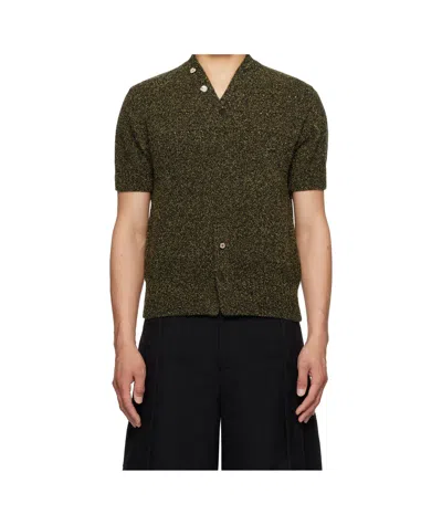 Ader Error Short-sleeved Sweater In Black/green