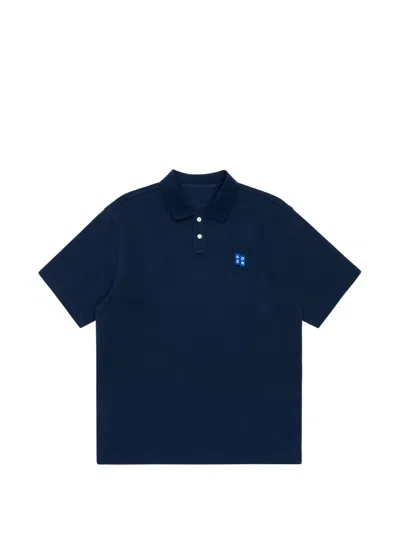 Ader Error Short-sleeve Polo Shirt In Blue