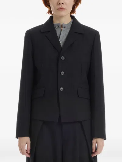 Ader Error Sig; Bk Tag Logo-embroidered Blazer In Black