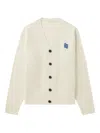 Ader Error Sig; Bl Tag Logo-patch Button Cardigan In Neutral