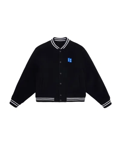 Ader Error Significant Collection Trs Tag Logo Baseball Cotton Clothing In Black