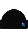Ader Error Black Logo Beanie In Black