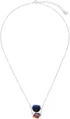Ader Error Silver Rapil Necklace In Blue
