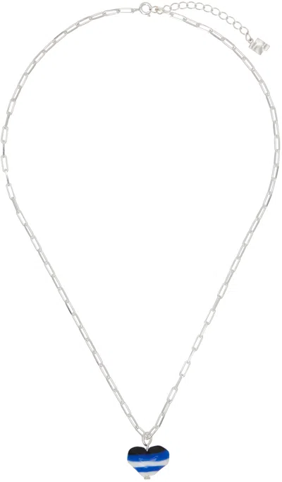 Ader Error Silver Rapil Necklace In Metallic