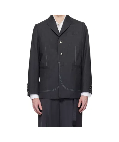 Ader Error Single-breasted Blazer In Black