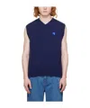Ader Error Sleeveless Wool Sweater In Blue