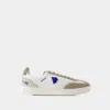 Ader Error Raff Logo-embroidered Leather Sneakers In White