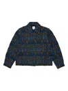 Ader Error Spread-collar Knit Jacket In Blue