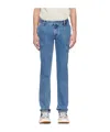 Ader Error Stitched Belt-loop Jeans In Blue
