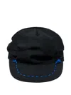 Ader Error Stitched-brim Baseball Cap In Black