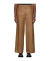 Ader Error Stitched Waist Loop Casual Pants In Brown