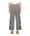 Ader Error Stitched Zipper Casual Pants In Gray