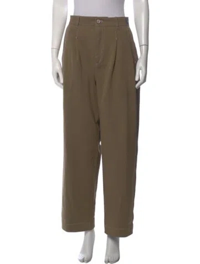 Pre-owned Ader Error Straight Leg Pants In Green