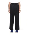 Ader Error Striped Belt-loop Casual Pants In Black