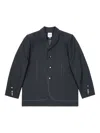 Ader Error Striped Blazer In Grey