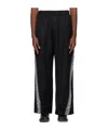 Ader Error Striped Logo Casual Pants In Black