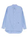 Ader Error Striped Pocket Shirt In Blue
