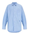 Ader Error Striped Shirt In Blue