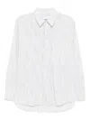 Ader Error Striped Shirt In White