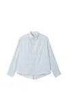Ader Error Stripe-pattern Cut-out Shirt In Blue