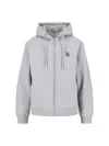 Ader Error Hooded Sweatshirt With Front Pockets And Drawstring In White