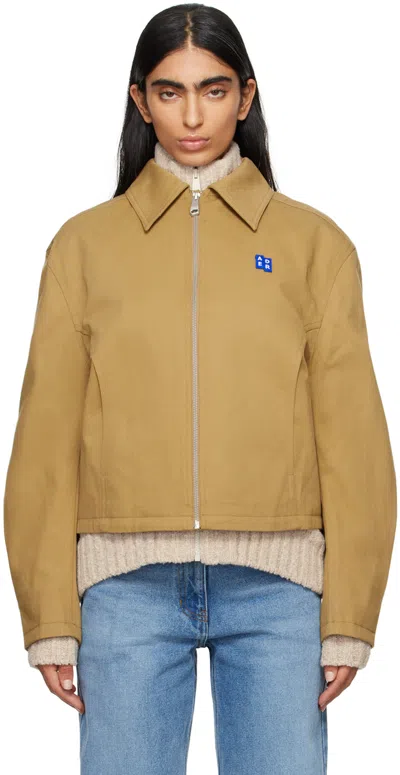 Ader Error Tan Trs Tag 01 Jacket In Beige
