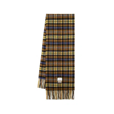 Ader Error Tartan Scarf - Wool - Brown