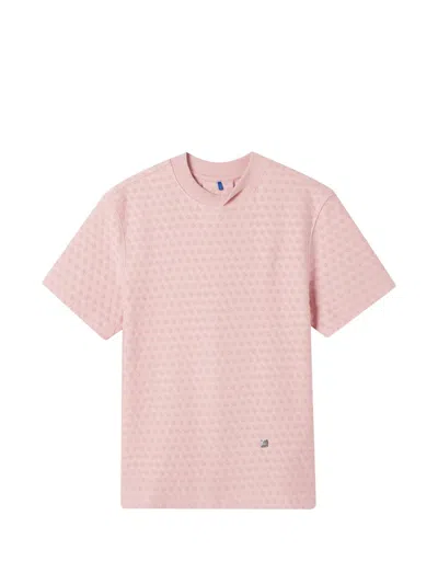 Ader Error Textured T-shirt In Pink