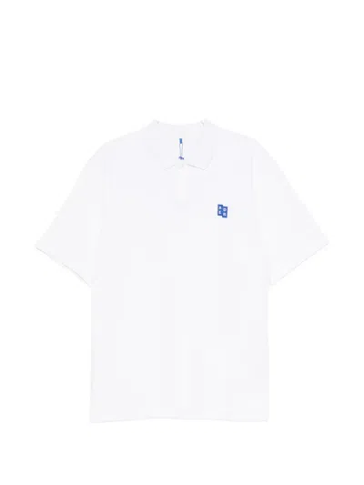 Ader Error Trs Logo-patch Polo Shirt In White