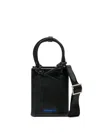 Ader Error Logo-stamp Leather Tote Bag In Black