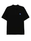 Ader Error Trs Tag Polo Top In Black