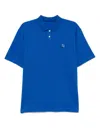 Ader Error Trs Tag Polo Top In Blue