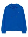 Ader Error Trs Tag Zip-up Hoodie In Blue