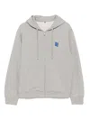 Ader Error Trs Tag Zip-up Hoodie In Grey