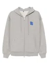 Ader Error Trs Tag Zip-up Hoodie In Grey