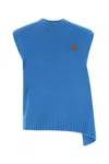 Ader Error Turquoise Wool Blend Oversize Vest