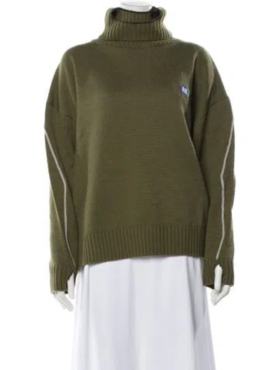Pre-owned Ader Error Turtleneck Sweater In Green