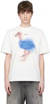 Ader Error Crew Neck Long Sleeve T-shirt In Off White