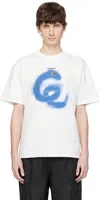 Ader Error Round Neck Short Sleeve T-shirt In Off White